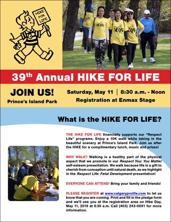Annual Hike for Life Poster