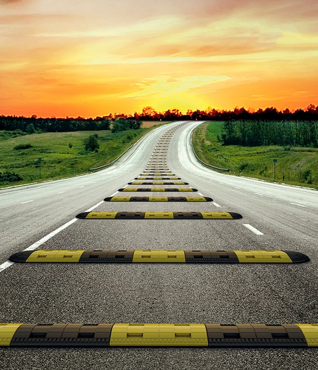 Promotional Photo of Manufactured Speed Bumps